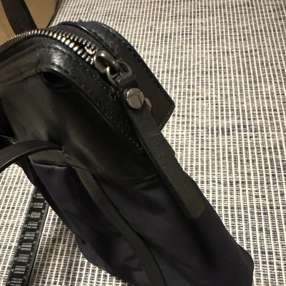 THEORY HUDSON Laptop Bag Nylon and Leather